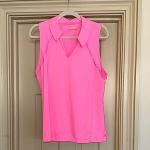 Lilly Pulitzer Pink Sleeveless Polo